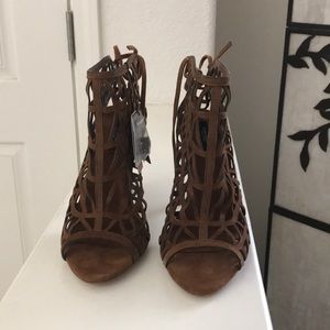Brown Suede Cage Heel size 40 EU